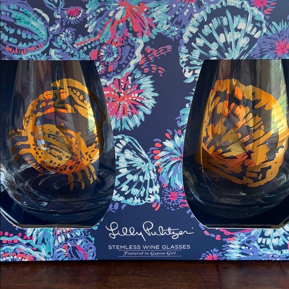 NIB Stemless Wine Glasses Gypsea Girl Set-2, 16oz - Picture 3 of 5